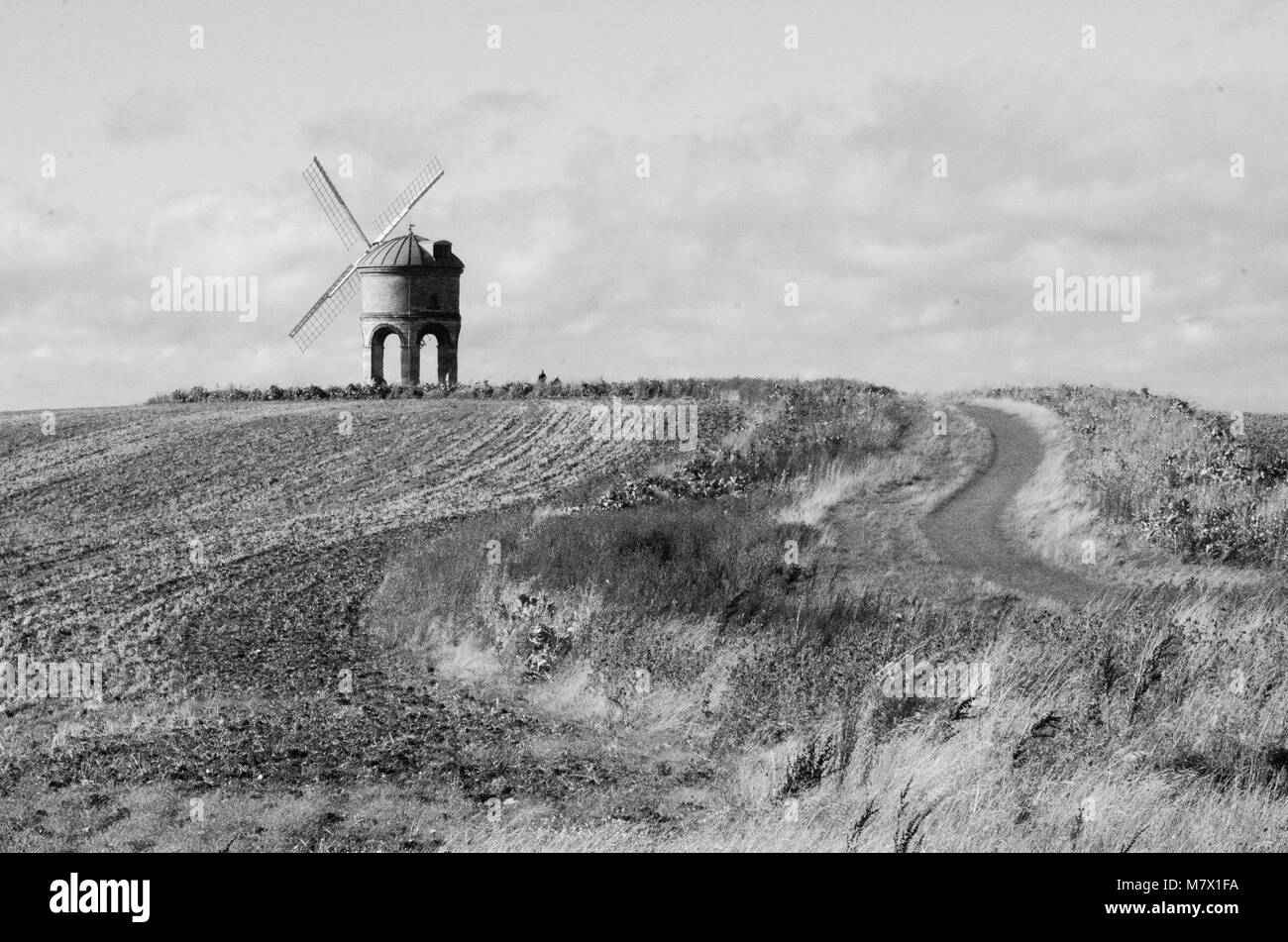Warwickshire landmark chesterton windmill seen from a distance Stock Photo