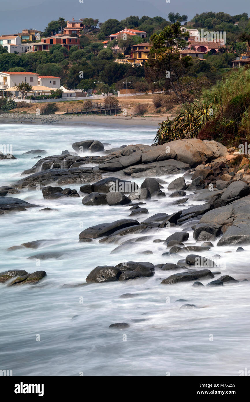 Coastline at Arbatax near Tortoli on the east coast of Sardinia, Italy. Stock Photo