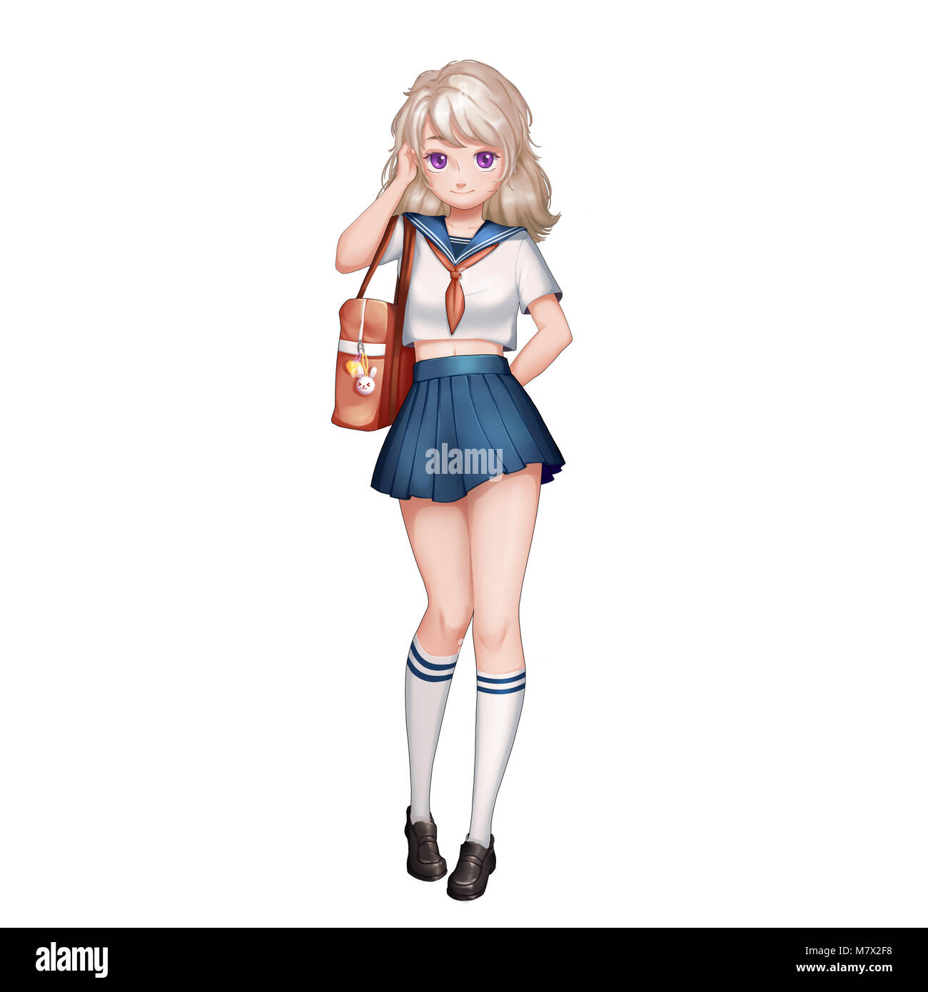 Navy Girl with Anime and Cartoon Style. Video Game's Digital CG Artwork, Concept Illustration, Realistic Cartoon Style Character Design Stock Photo - Alamy Navy Girl with Anime and Cartoon Style. Video Game's Digital CG Artwork, Concept Illustration, Realistic Cartoon Style Character Design Stock Photo - Alamy