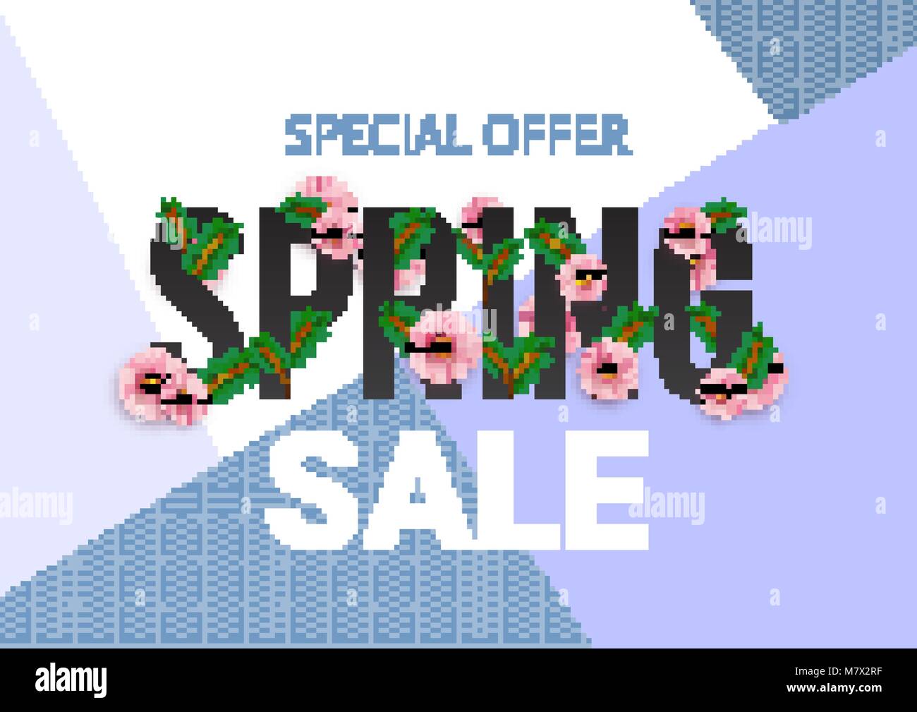 Spring Sale Floral Advertizing Poster Board Banner With