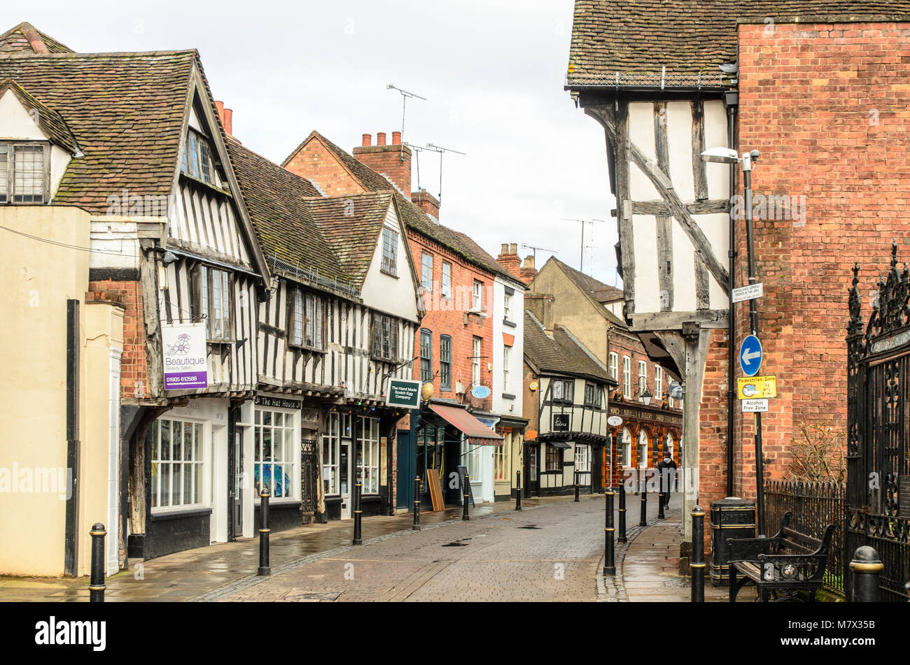 Friar Street, Worcester Stock Photo Alamy