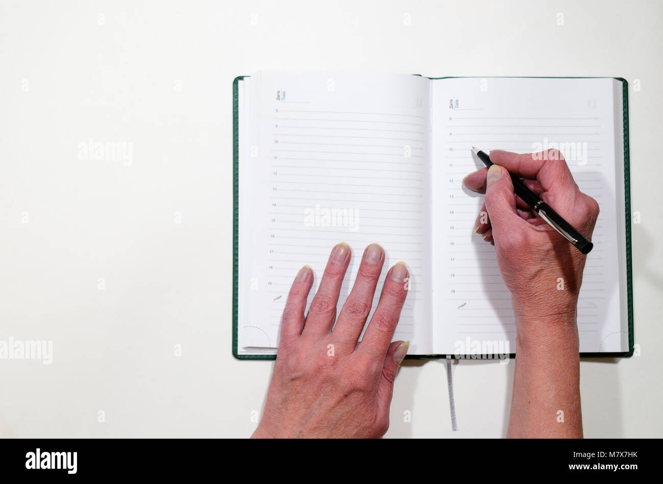 In Notepad, the written notes.To do this, use a ballpoint pen Stock