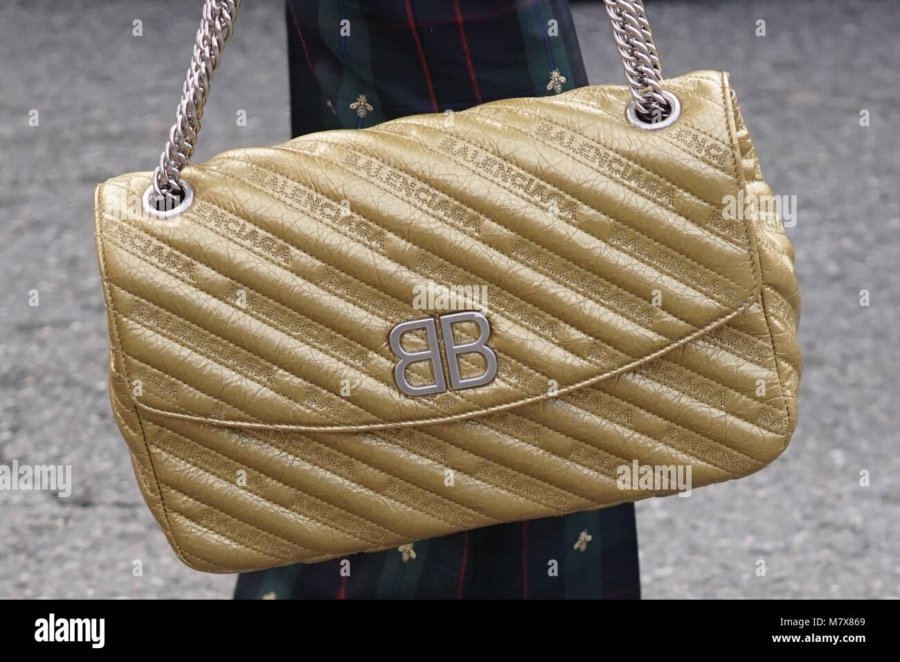 Milan, Italy - February 21, 2018: Balenciaga bag in detail - fashion street  style concept Stock Photo - Alamy