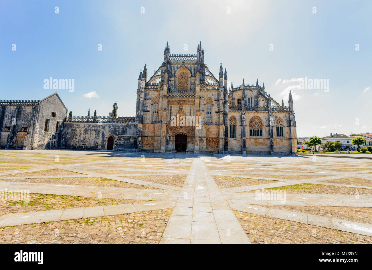 BATHALHA, PORTUGAL - JUNE 18. Monastery of Batalha in Portugal on June 18, 2016. Monastery of Batalha is a Dominican convent in the civil parish of Ba Stock Photo