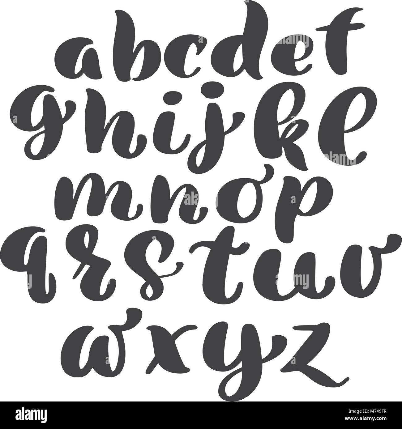 Vector Alphabet. Exclusive Custom Letters. Lettering and Custom Typography  for Designs: Logo, for Poster, Invitation, etc. Handwritten brush style mod  Stock Vector Image & Art - Alamy