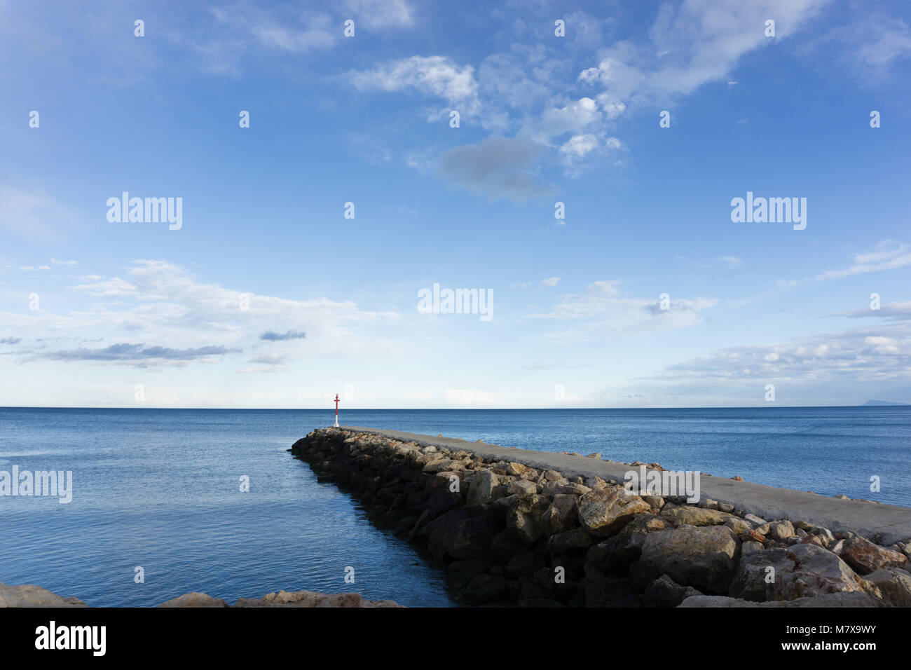 Breakwater Front of the sea Stock Photo