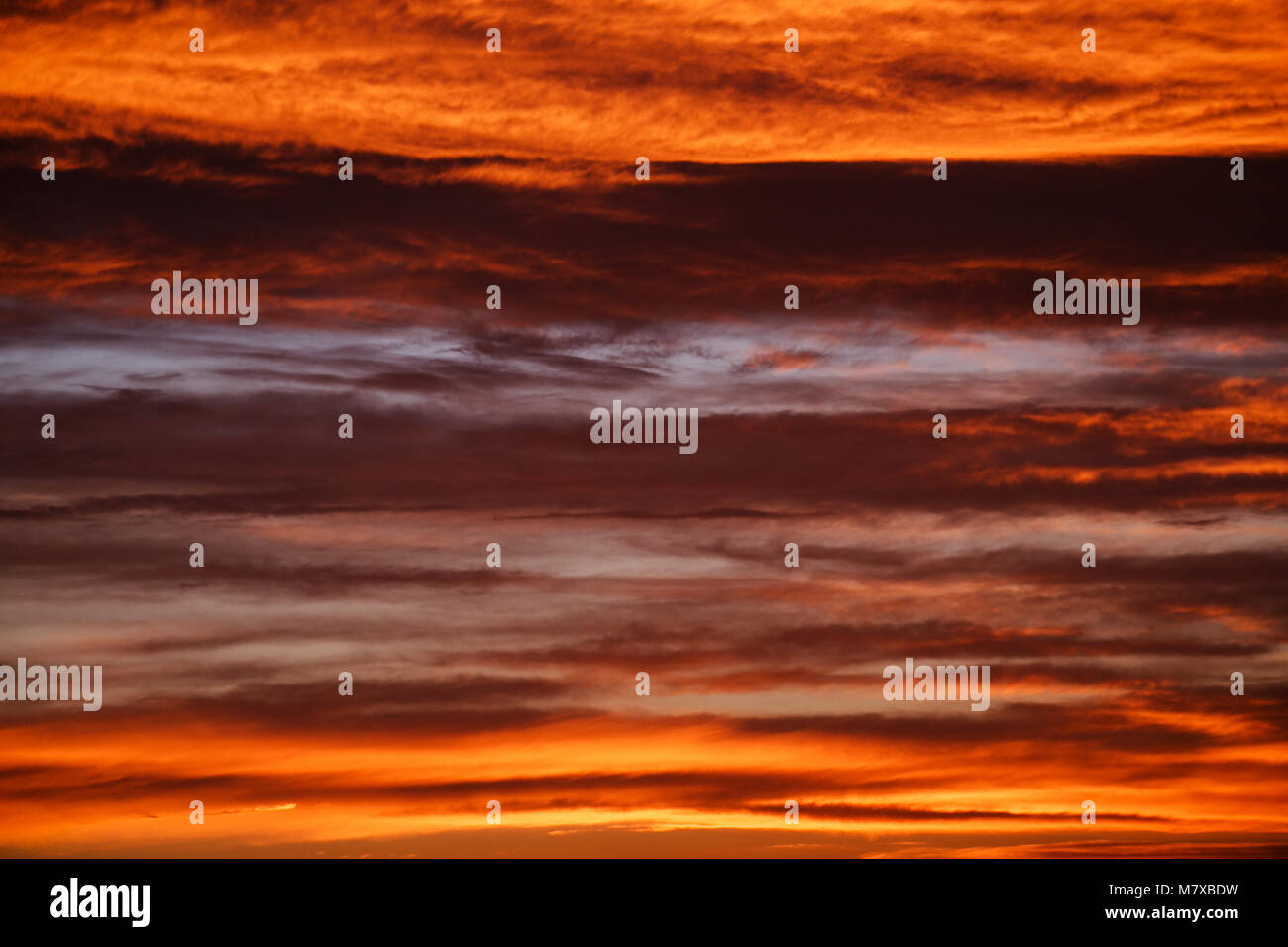 amazing sunset wallpaper. beautiful red sunset and clouds in orange sky, dramatic view. fascinating image. beautiful nature moments, breathtaking scen Stock Photo