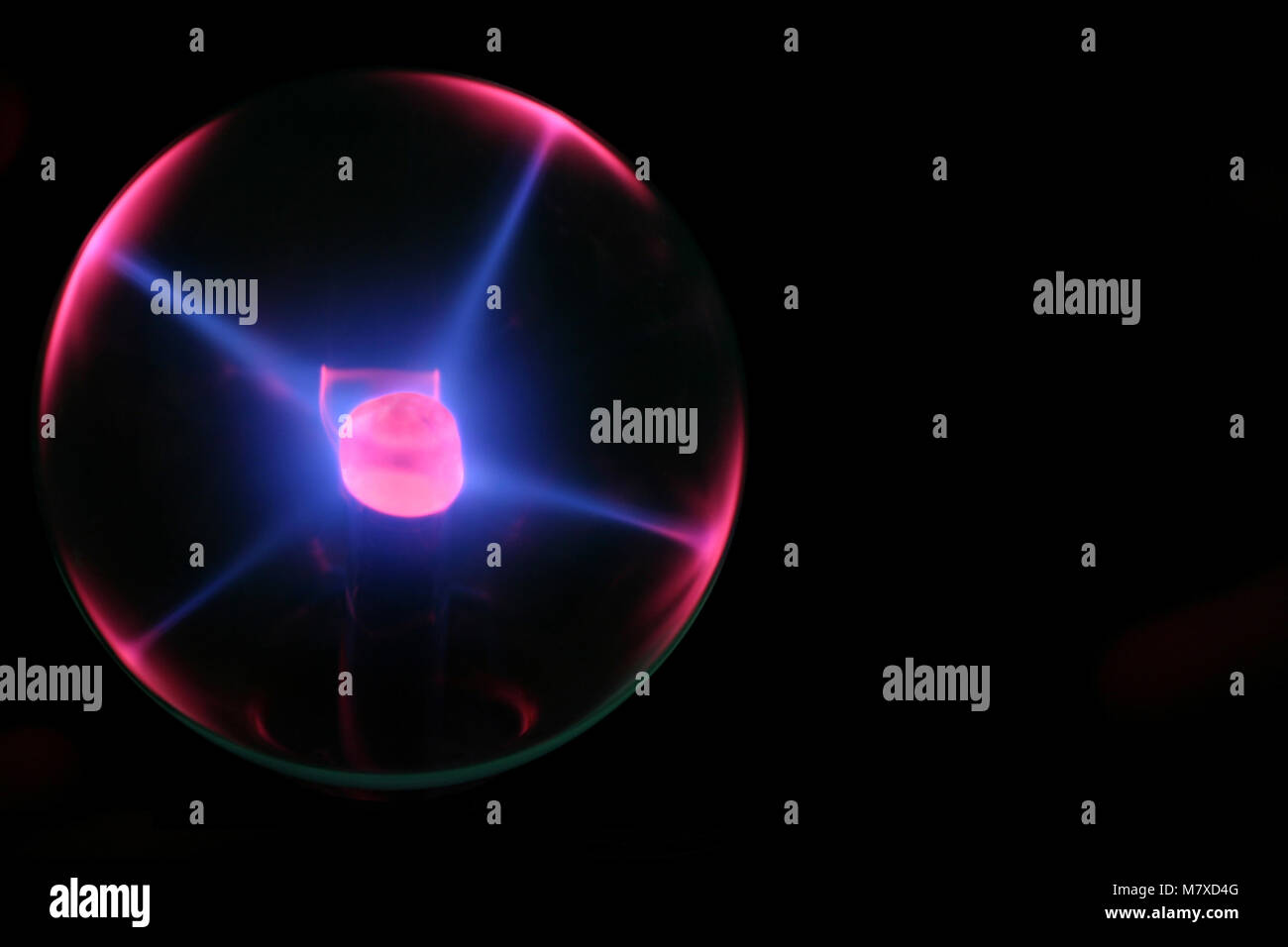 A Static Electricity ball on black background Stock Photo Alamy