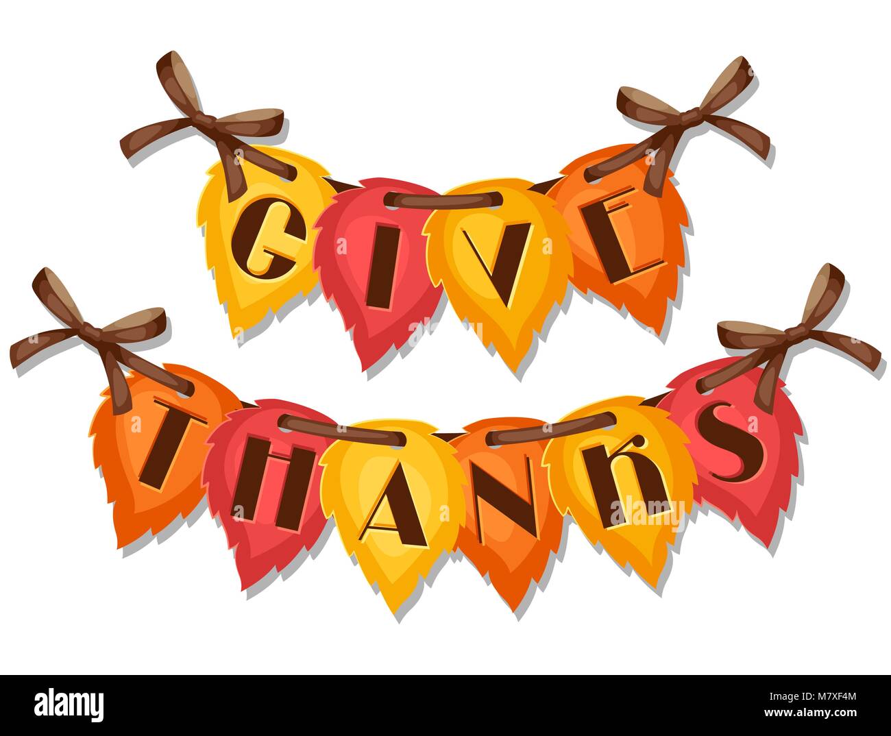Thanksgiving Day greeting card. Background with autumn lives Stock ...