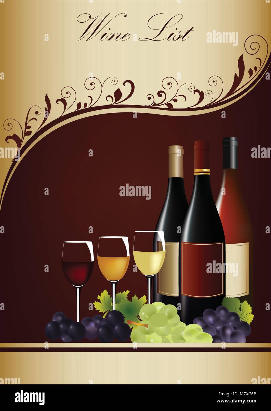 Restaurant or wine bar menu design template Stock Vector Image & Art - Alamy