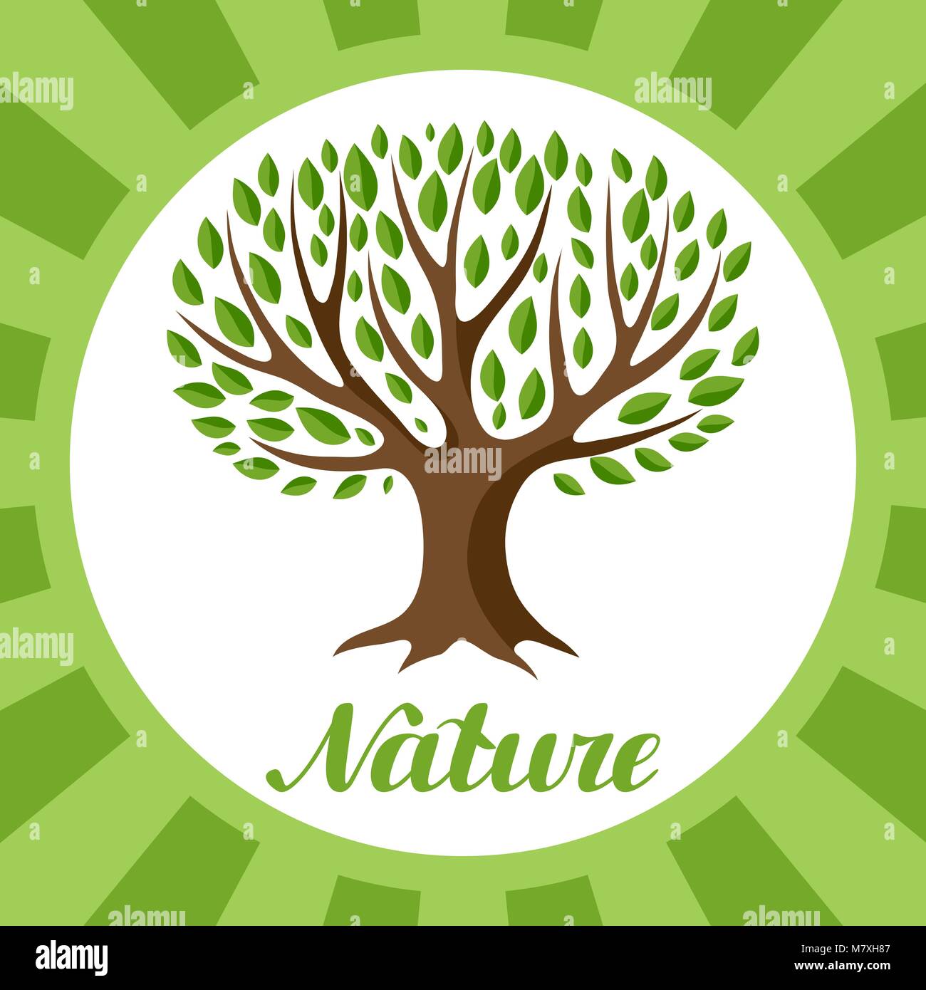 Background with abstract stylized tree. Natural illustration Stock ...