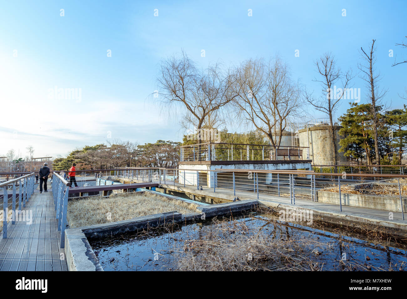 View of the Seonyudo Park in Seoul, South Korea. The park used to be a
