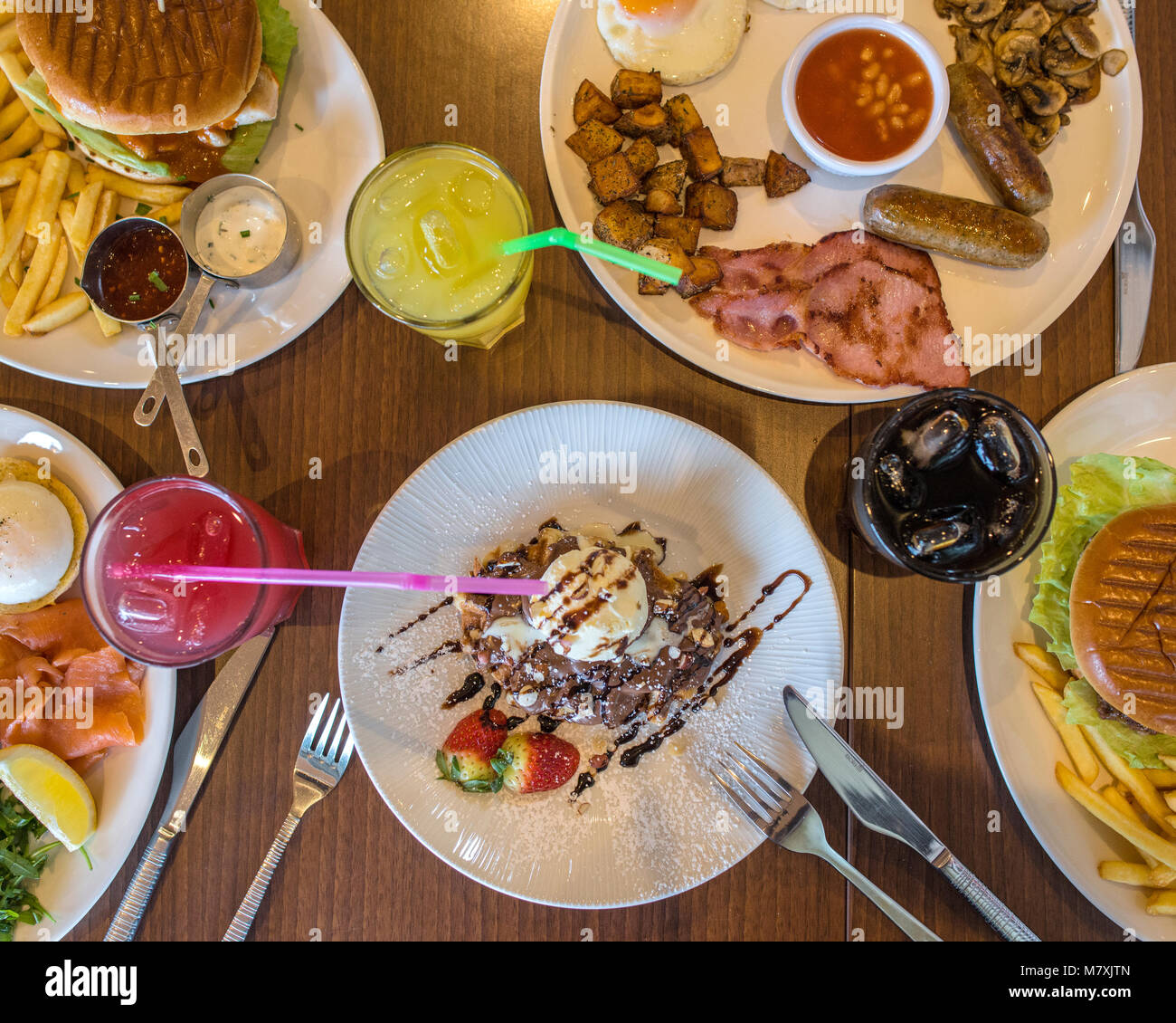 Breakfast, Brunch and Lunch Stock Photo Alamy