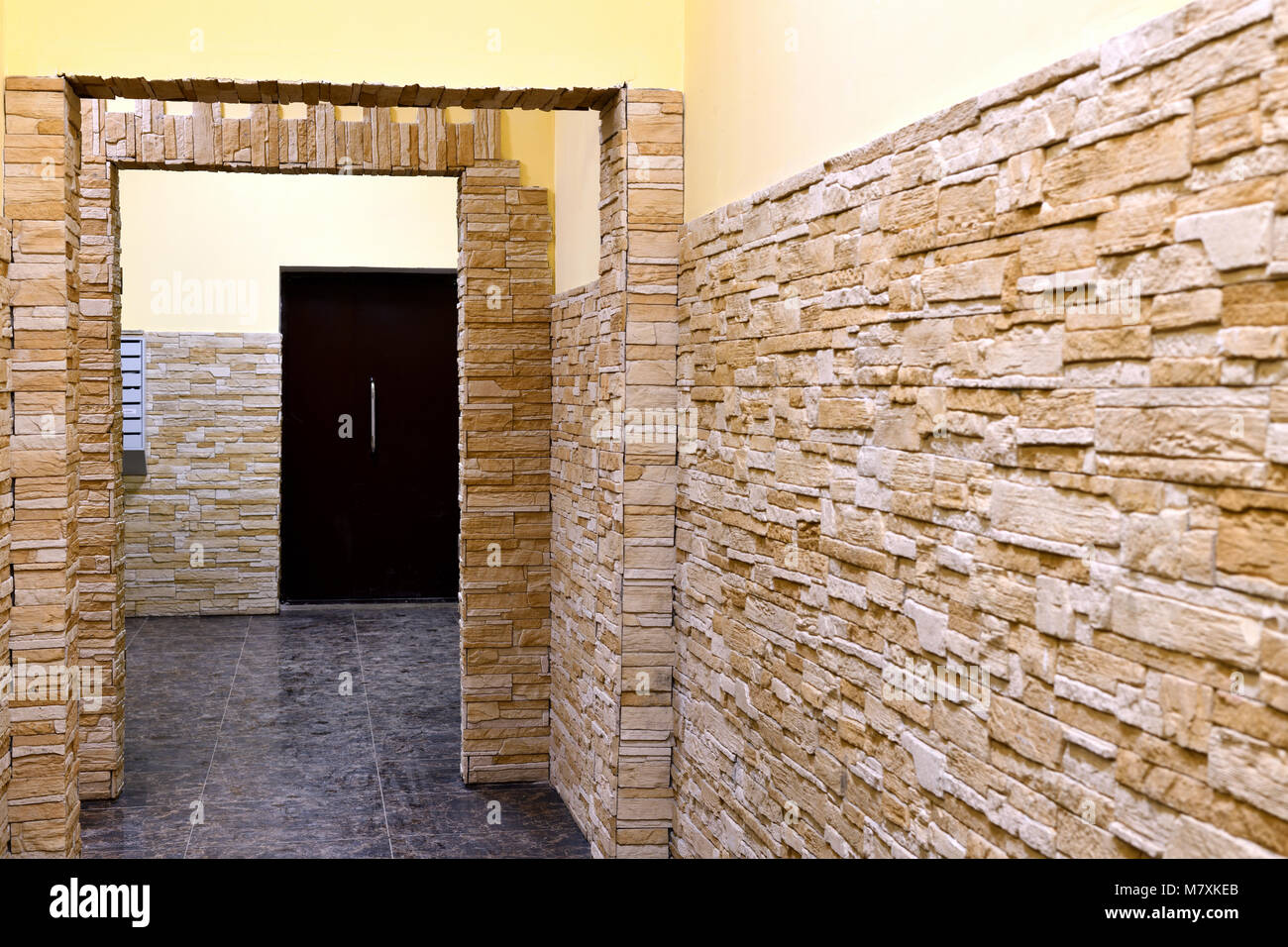 interior of entrance in a modern apartment building Stock Photo - Alamy