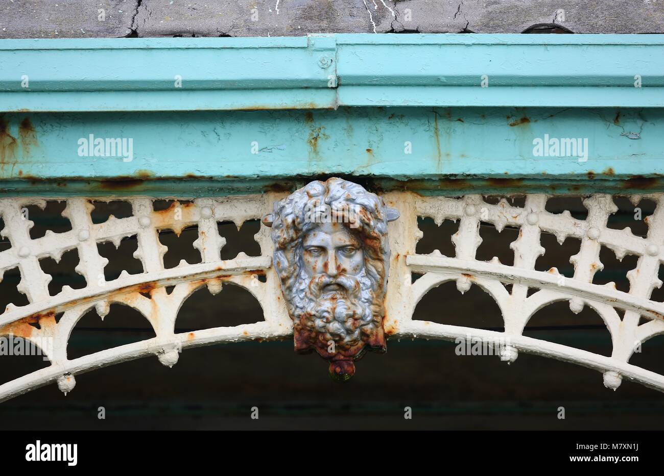Surveyors examine the iron work on Madeira Terrace on Brighton seafront ...