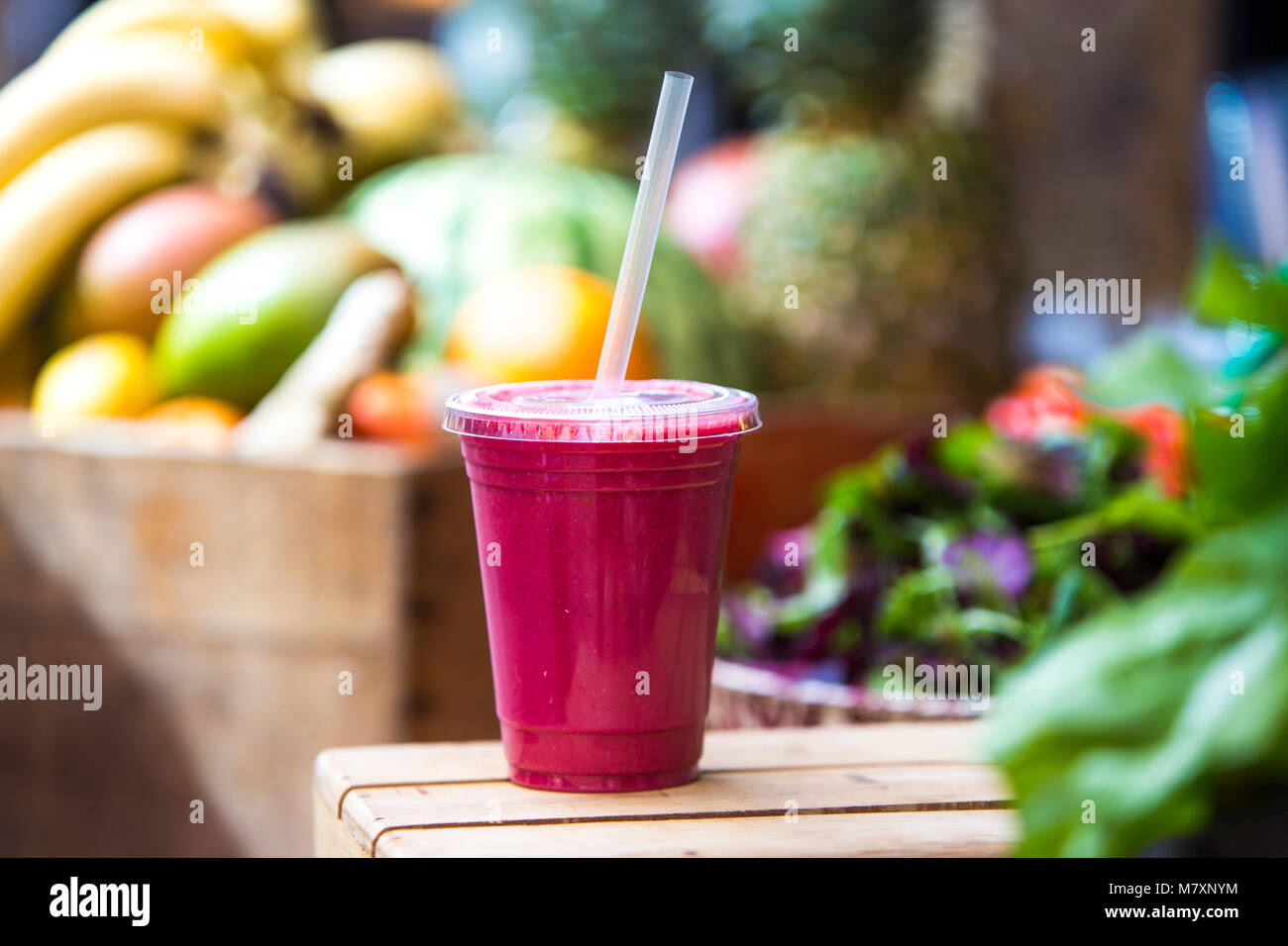 Street food healthy smoothie juice Stock Photo Alamy