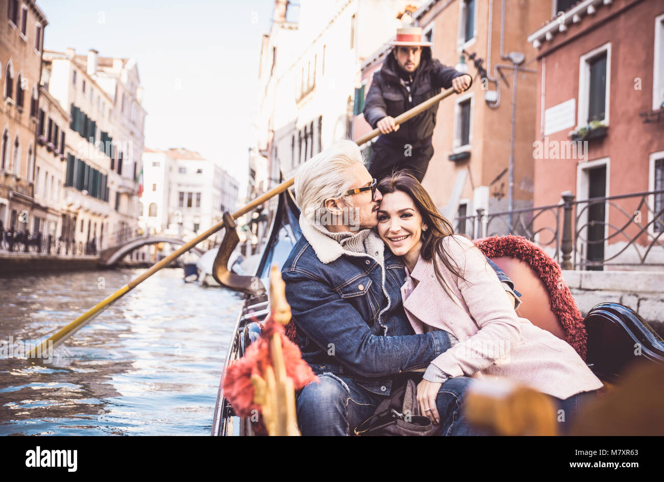Young couple gondola hi-res stock photography and images - Alamy