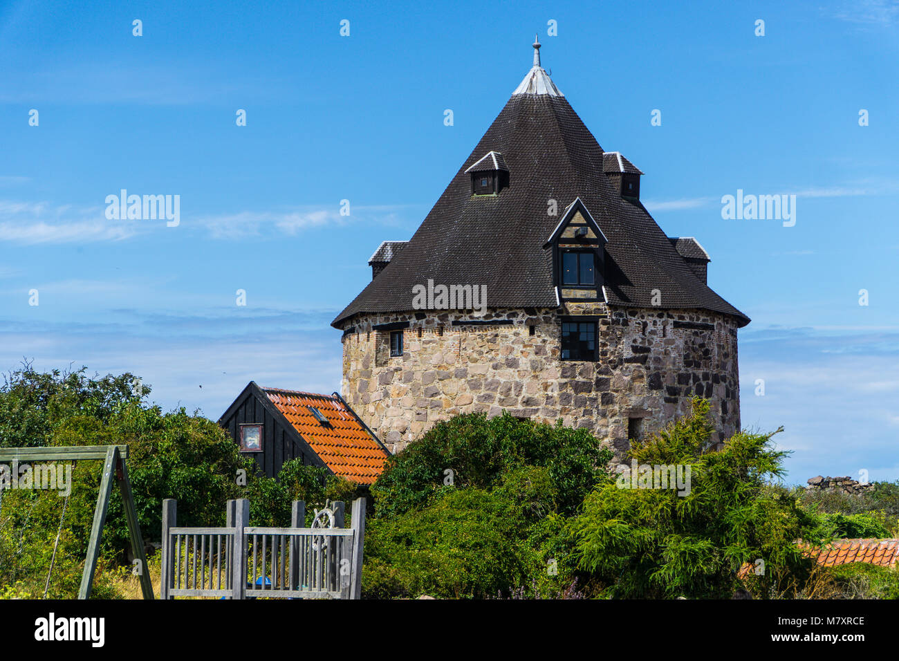 Christiansø is a smal island east of Bornholm in the Baltic Sea and the most eastern spot in Denmark. Has been a naval base for centuries. Stock Photo