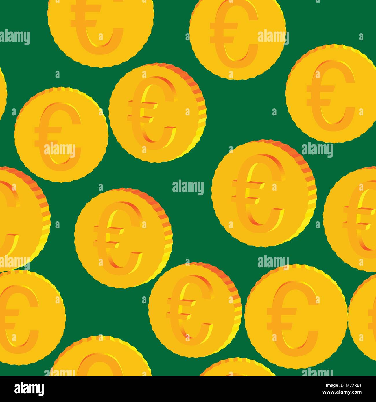 Coins with Euro Symbols Seamless Pattern Stock Vector Image & Art - Alamy
