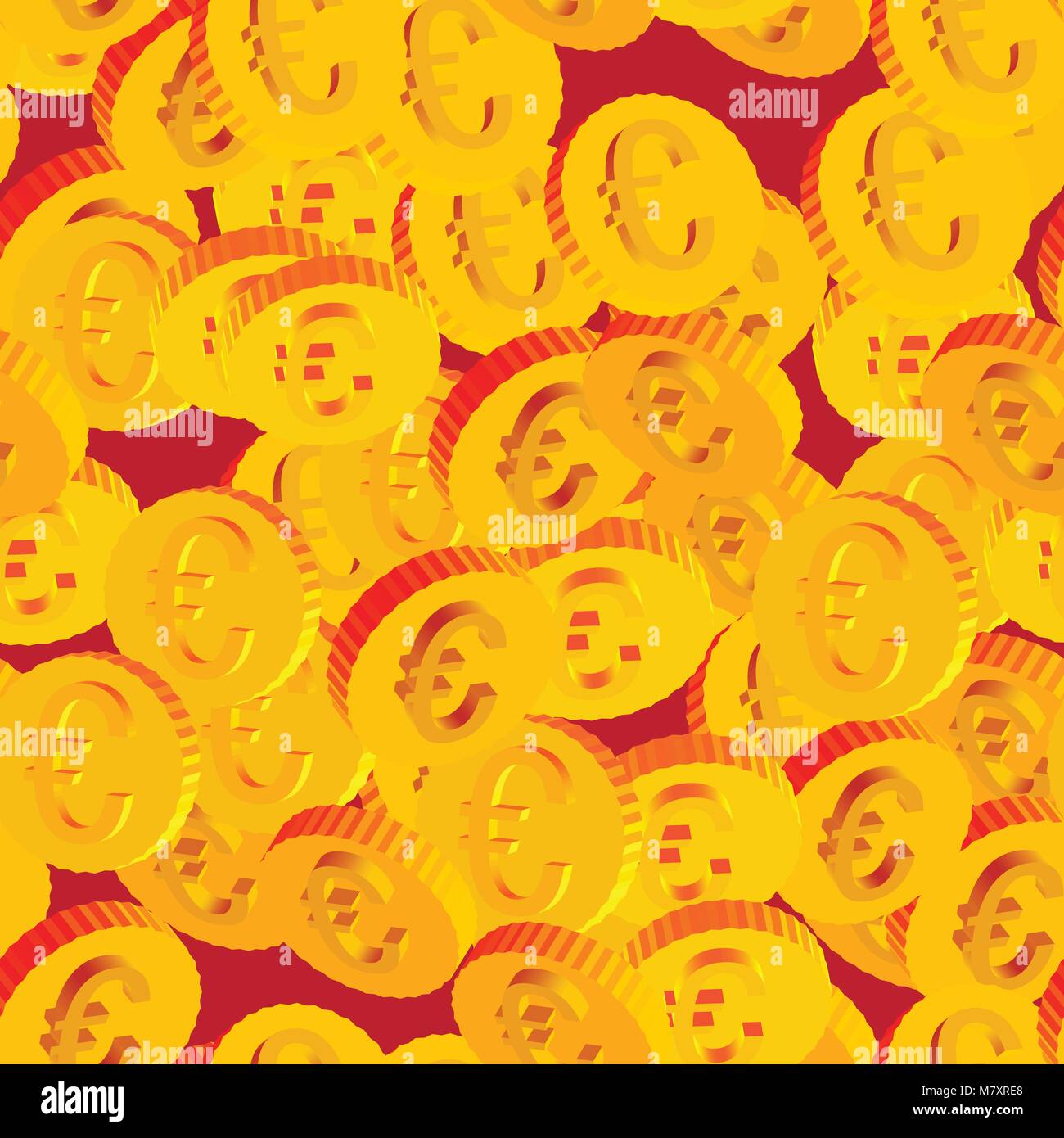 Coins with Euro Symbols Seamless Pattern Stock Vector Image & Art - Alamy