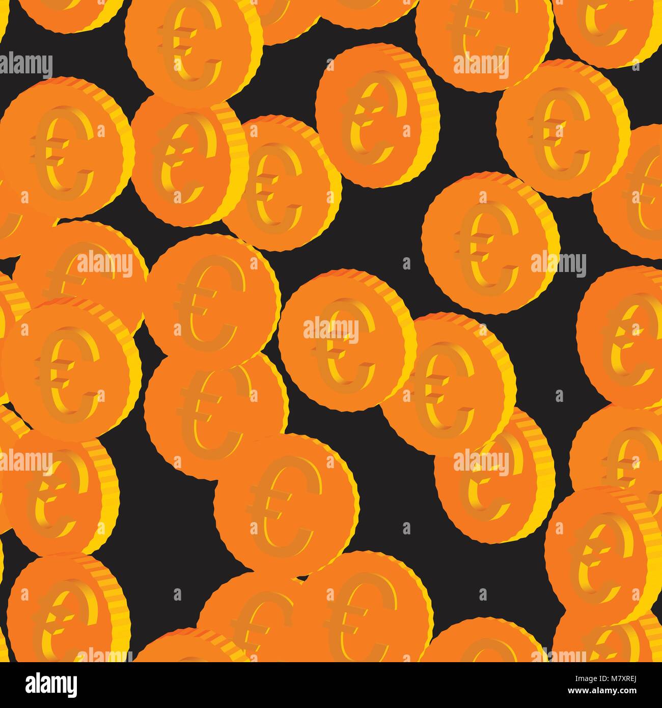 Coins with Euro Symbols Seamless Pattern Stock Vector Image & Art - Alamy