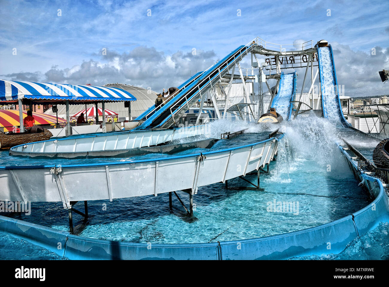 The Wild River Ride on Brighton Pier Stock Photo