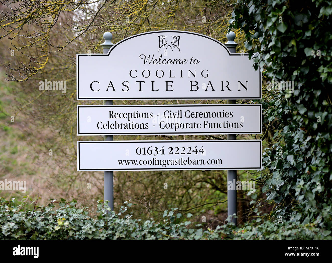 A View Of Cooling Castle Barn A Wedding Venue Next To The Home Of