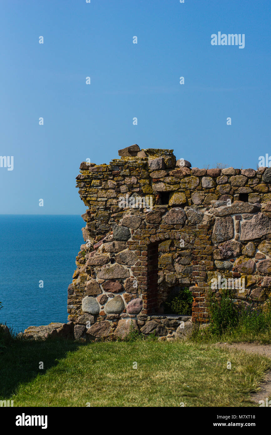 Bornholm is a small Danish island in the Baltic sea east of Sweden Stock Photo
