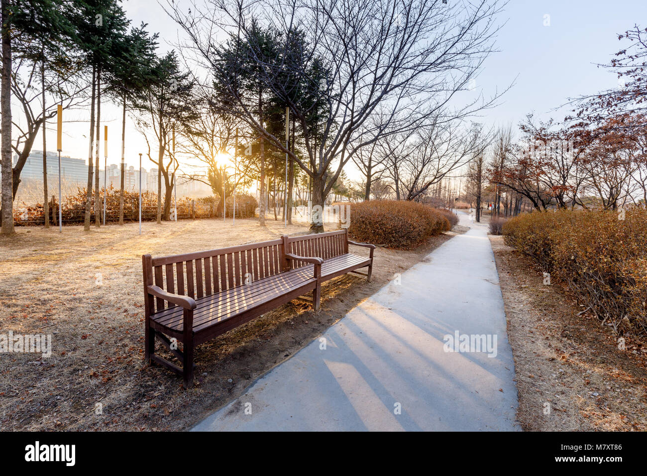 View of the Seonyudo Park in Seoul, South Korea. The park used to be a