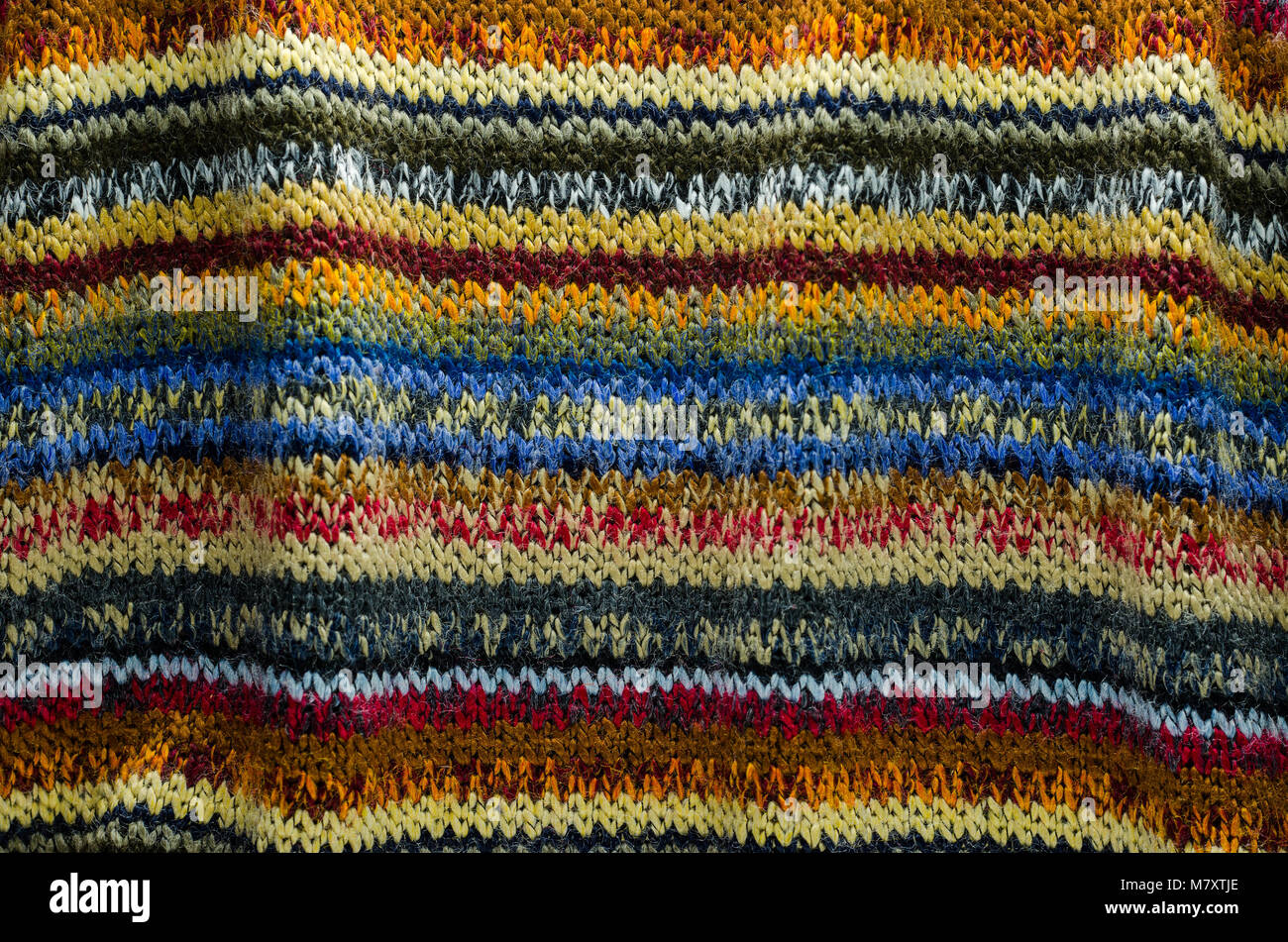 Colorful Knit Fabric Texture. Folds on of Knitted Sweater Cloth. Blank ...