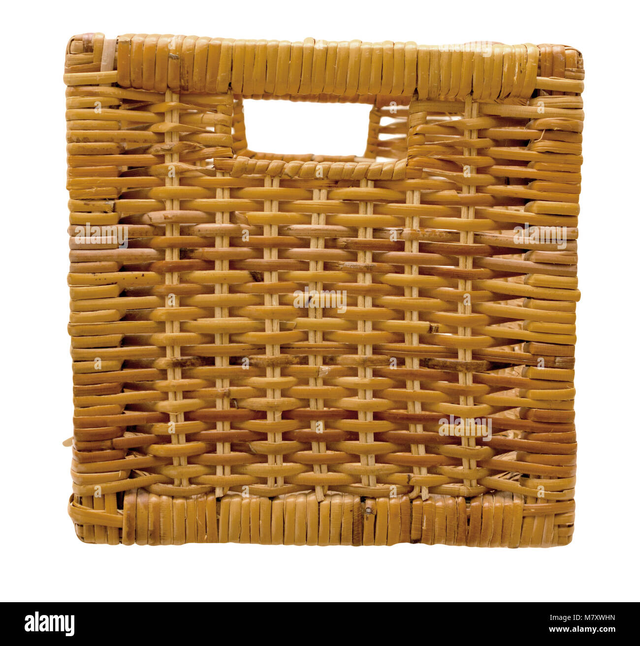 front view on rattan basket Stock Photo