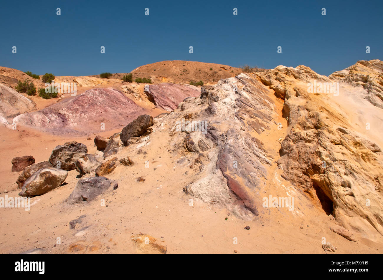 Eilat mountains Colors, Israel Stock Photo