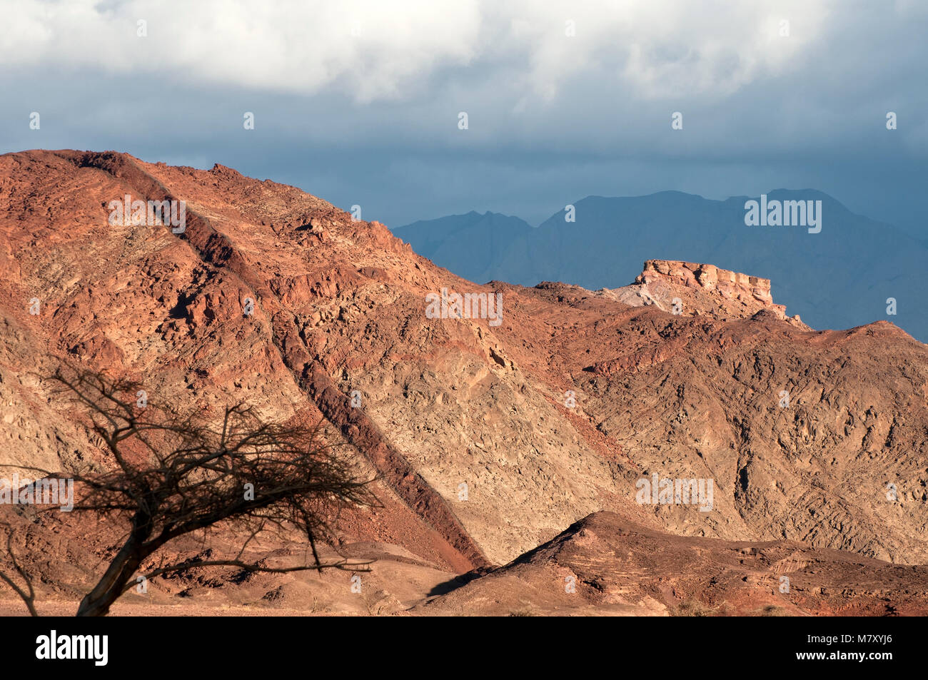 Eilat mountains Colors, Israel Stock Photo
