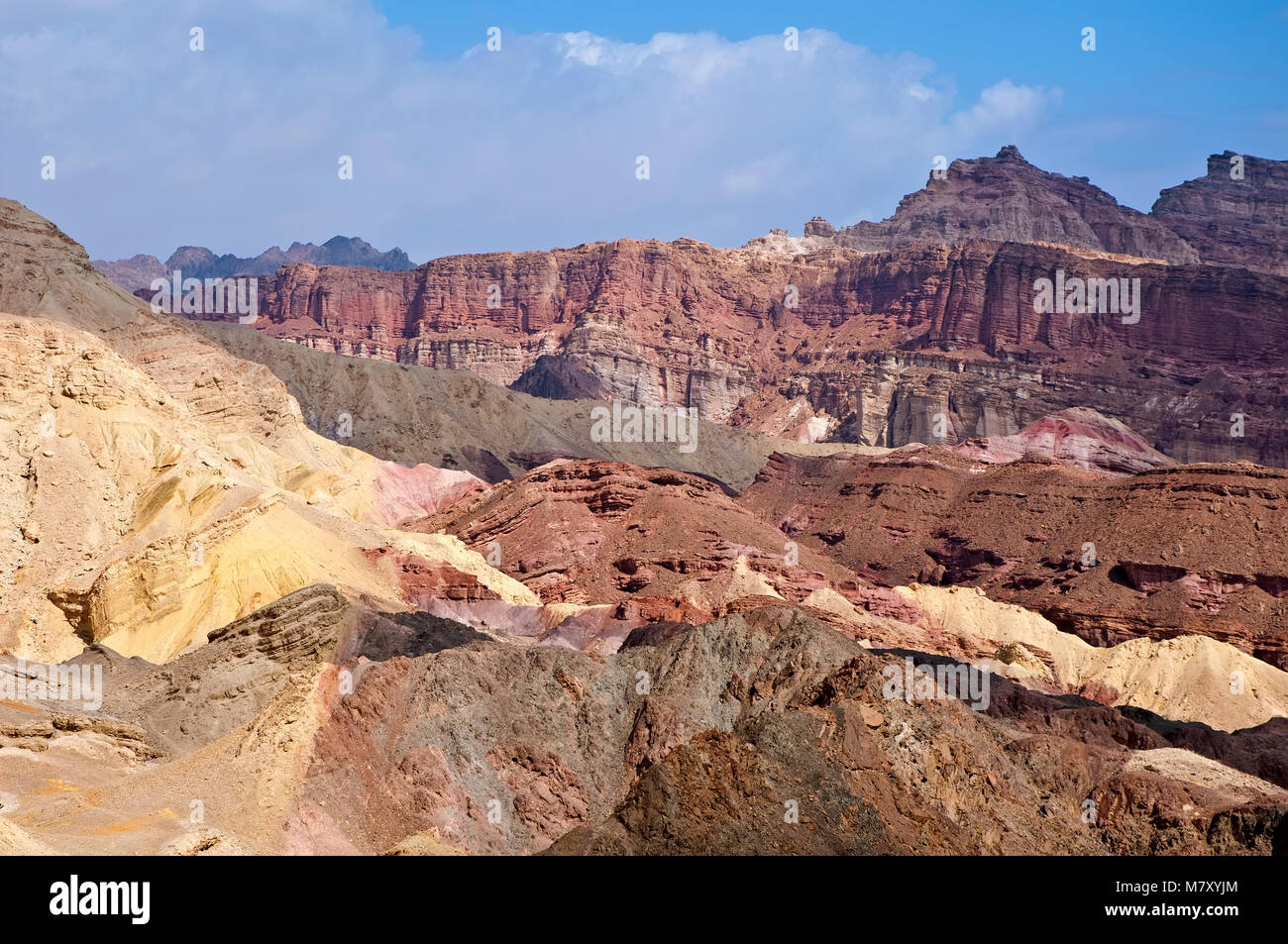 Eilat mountains Colors, Israel Stock Photo