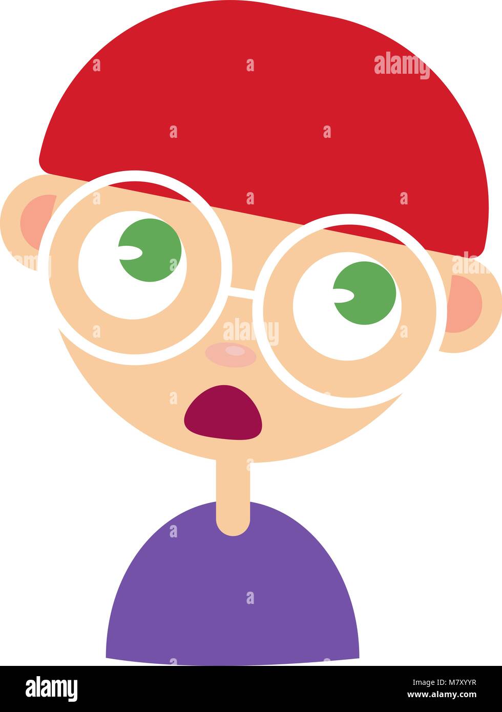 Happy little caucasian boy with open mouth. Surprised boy with open mouth came up with a creative idea. Vector sketch cartoon illustration isolated on white background Stock Vector Image & Art - Happy little caucasian boy with open mouth. Surprised boy with open mouth came up with a creative idea. Vector sketch cartoon illustration isolated on white background Stock Vector Image & Art -