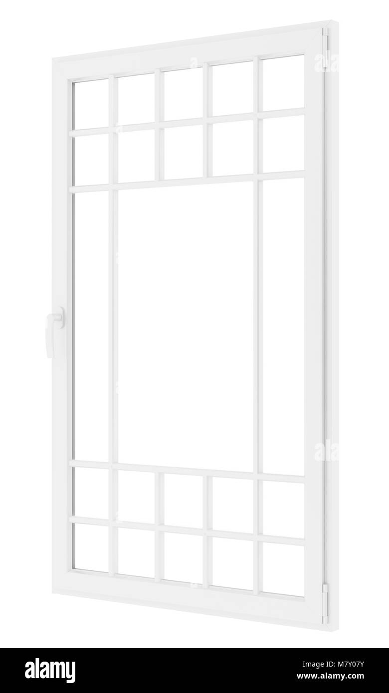 window isolated on white background. 3d illustration Stock Photo - Alamy