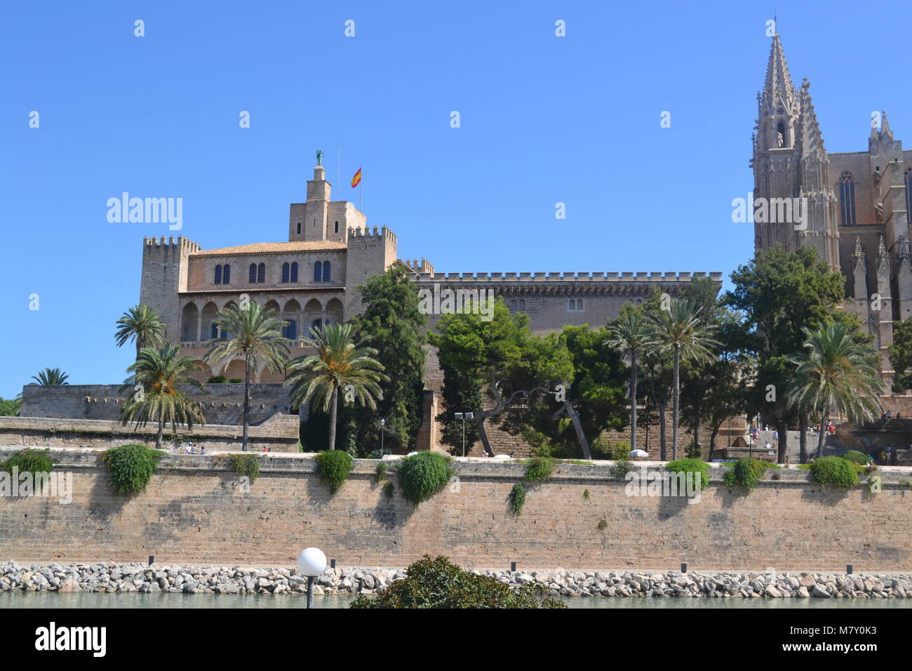 'palma' 'palma nova' 'palma cathedral' 'spain' 'Balearic islands' 'Majorca' 'palma harbour' 'scenery'. Stock Photo