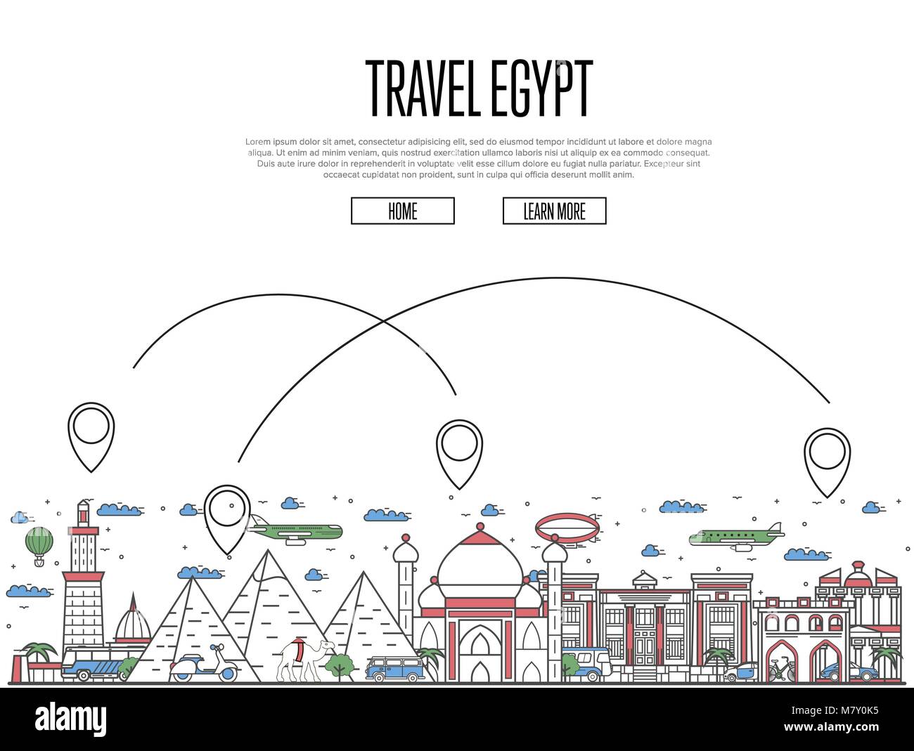 Egypt travel poster hi-res stock photography and images - Alamy