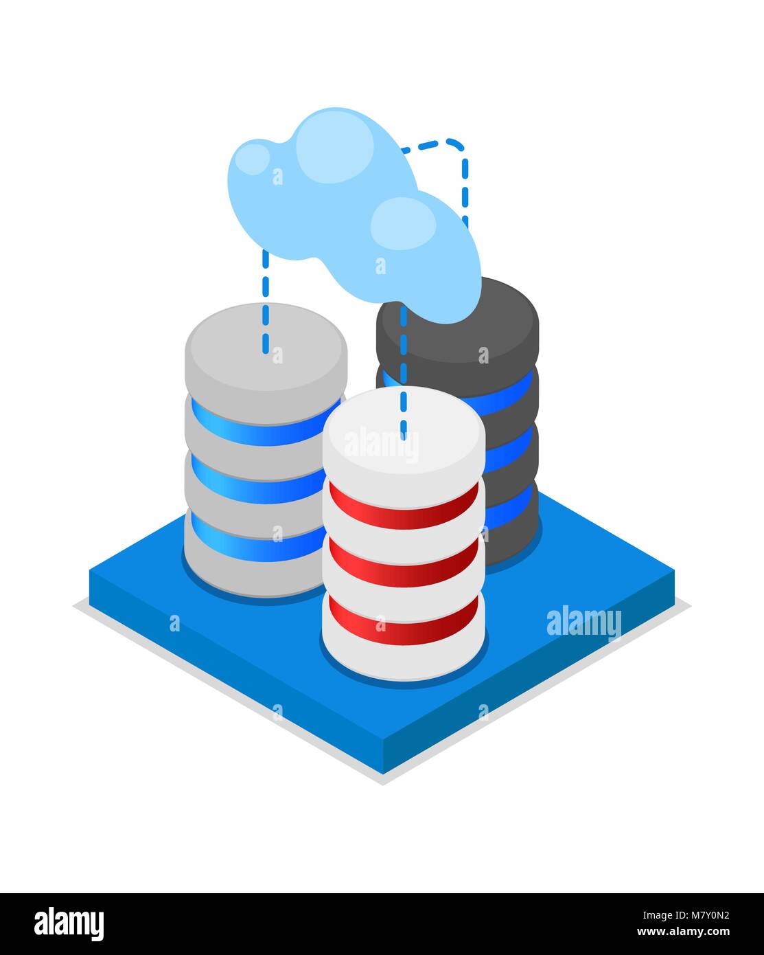 Cloud storage isometric 3D icon Stock Vector Image & Art - Alamy