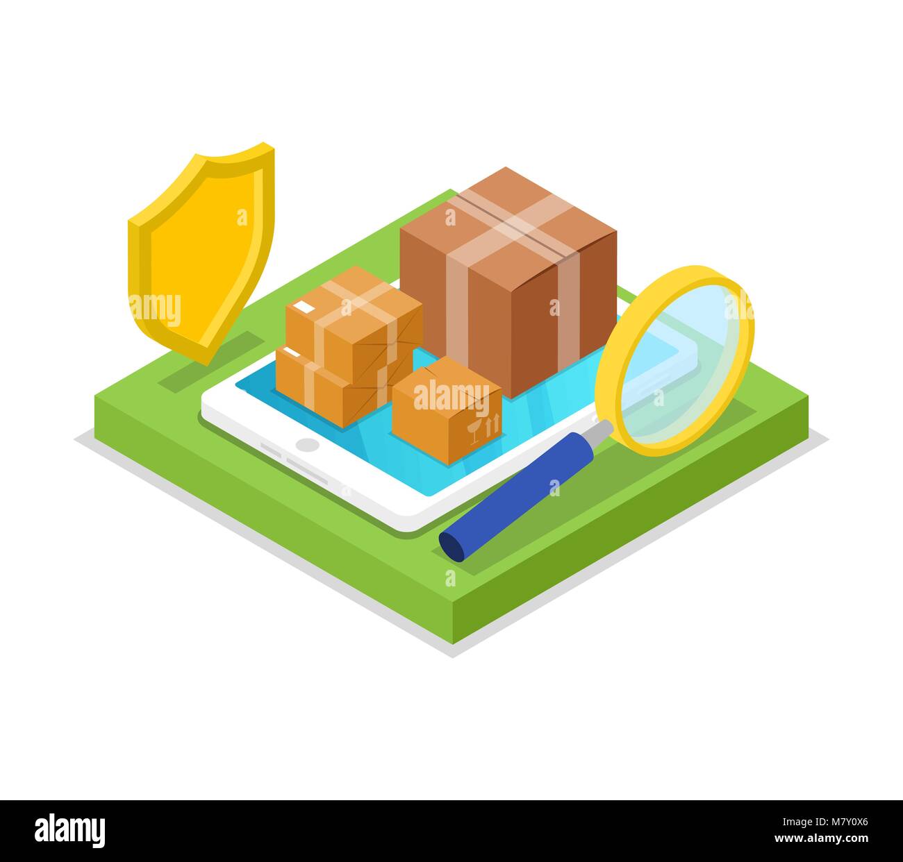 Delivery logistics isometric 3D icon Stock Vector Image & Art - Alamy