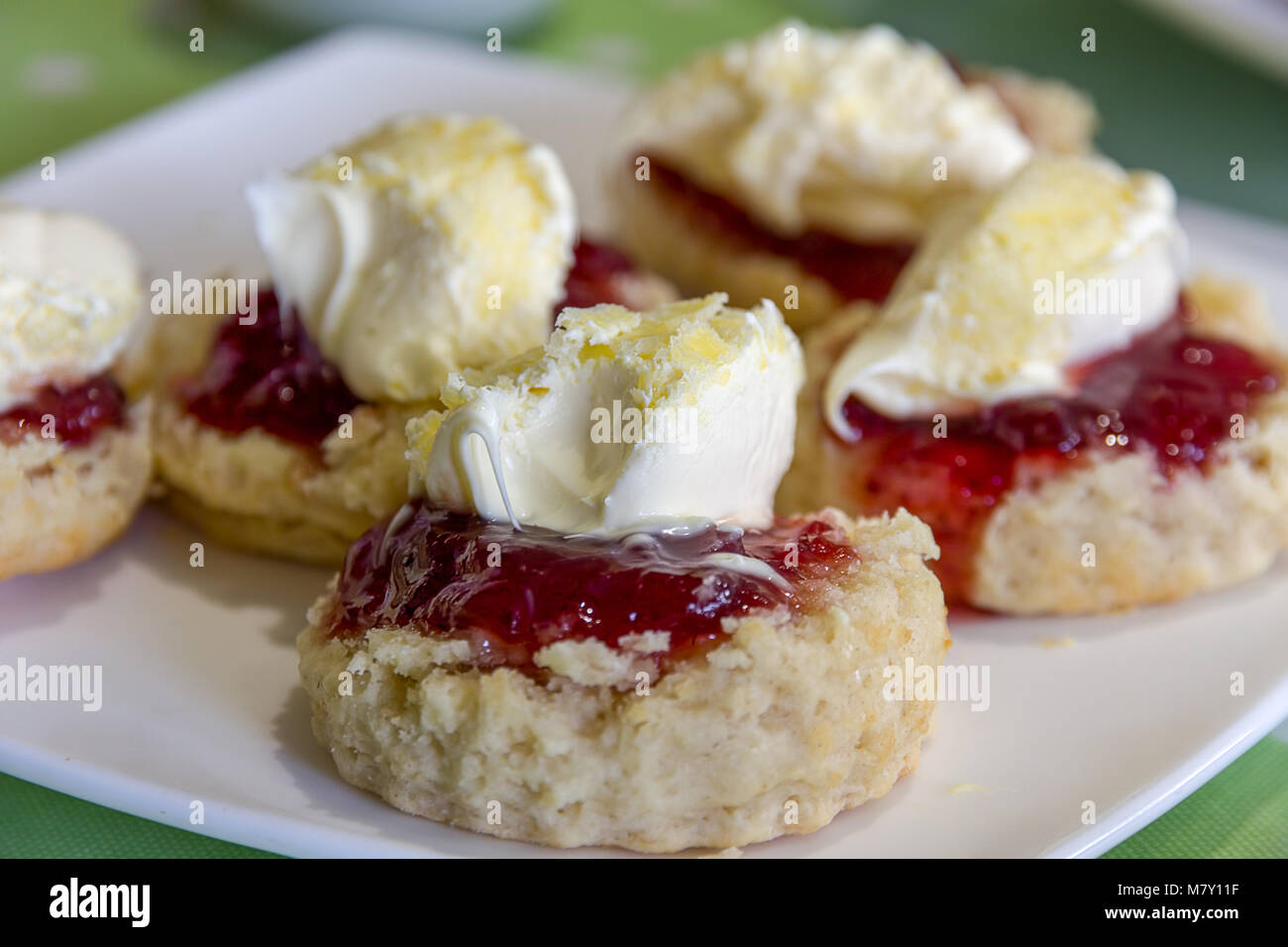 Cornish cream tea scones. Traditionally cream tea scones in Cornwall