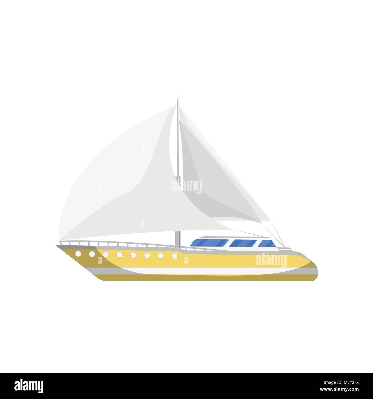 Yacht side view Stock Vector Images - Alamy