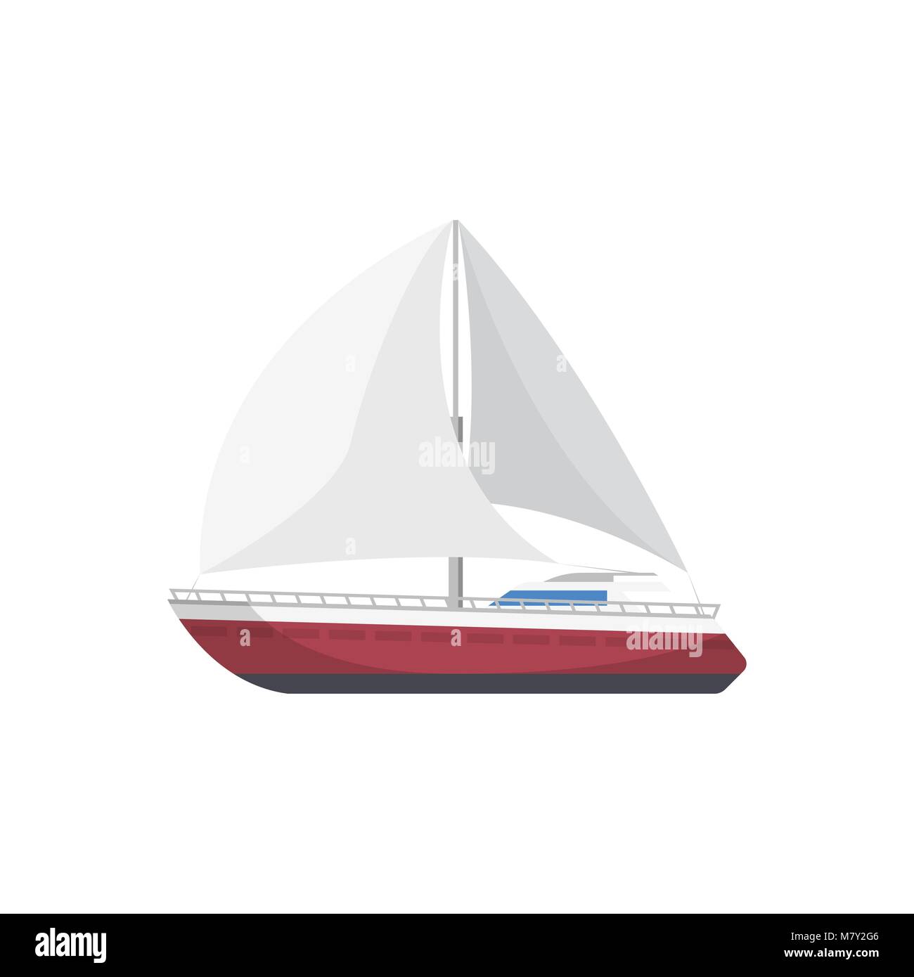 Sport yacht side view isolated icon Stock Vector Image & Art - Alamy