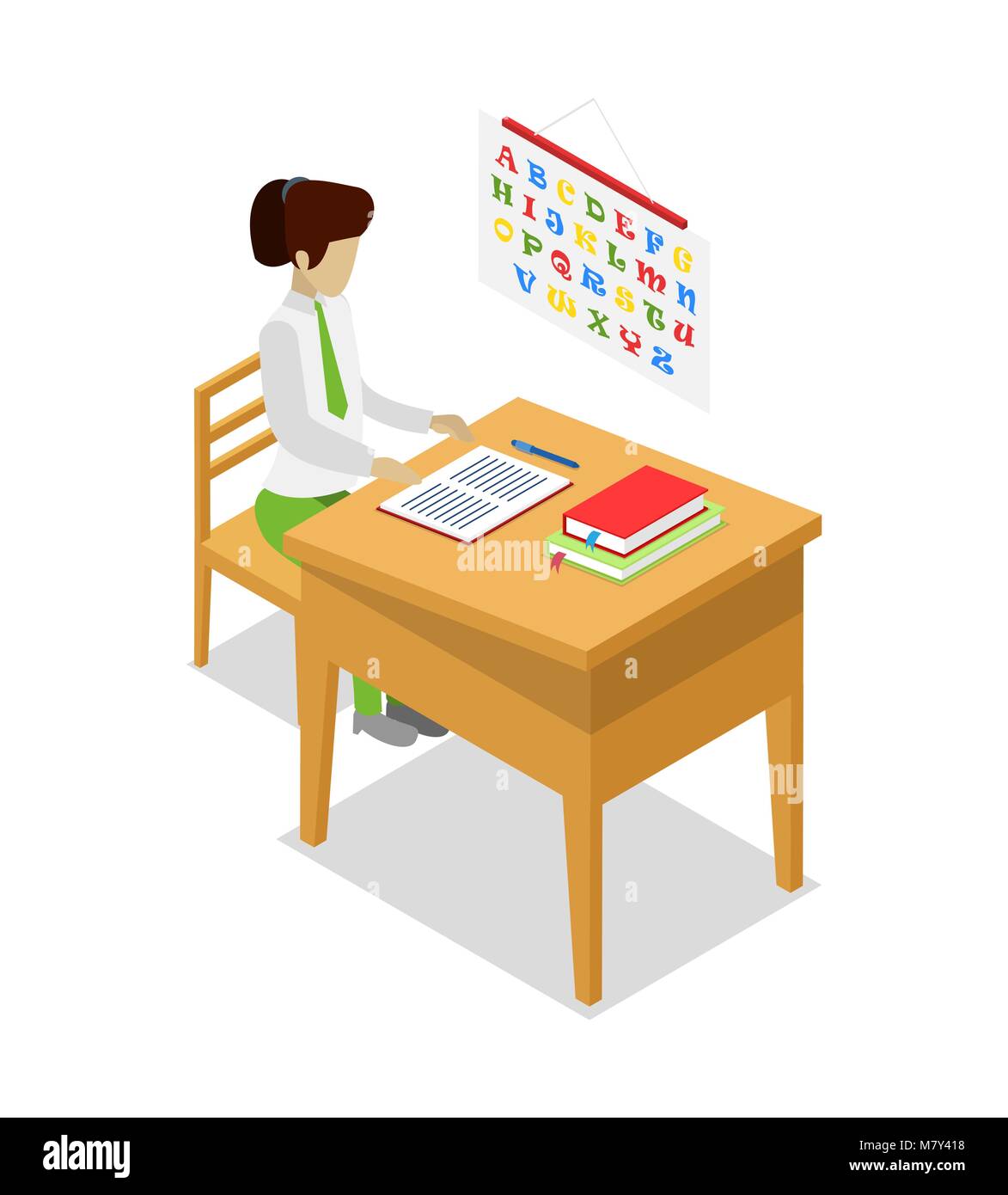 Teacher teaching language isometric 3D icon Stock Vector Image & Art ...