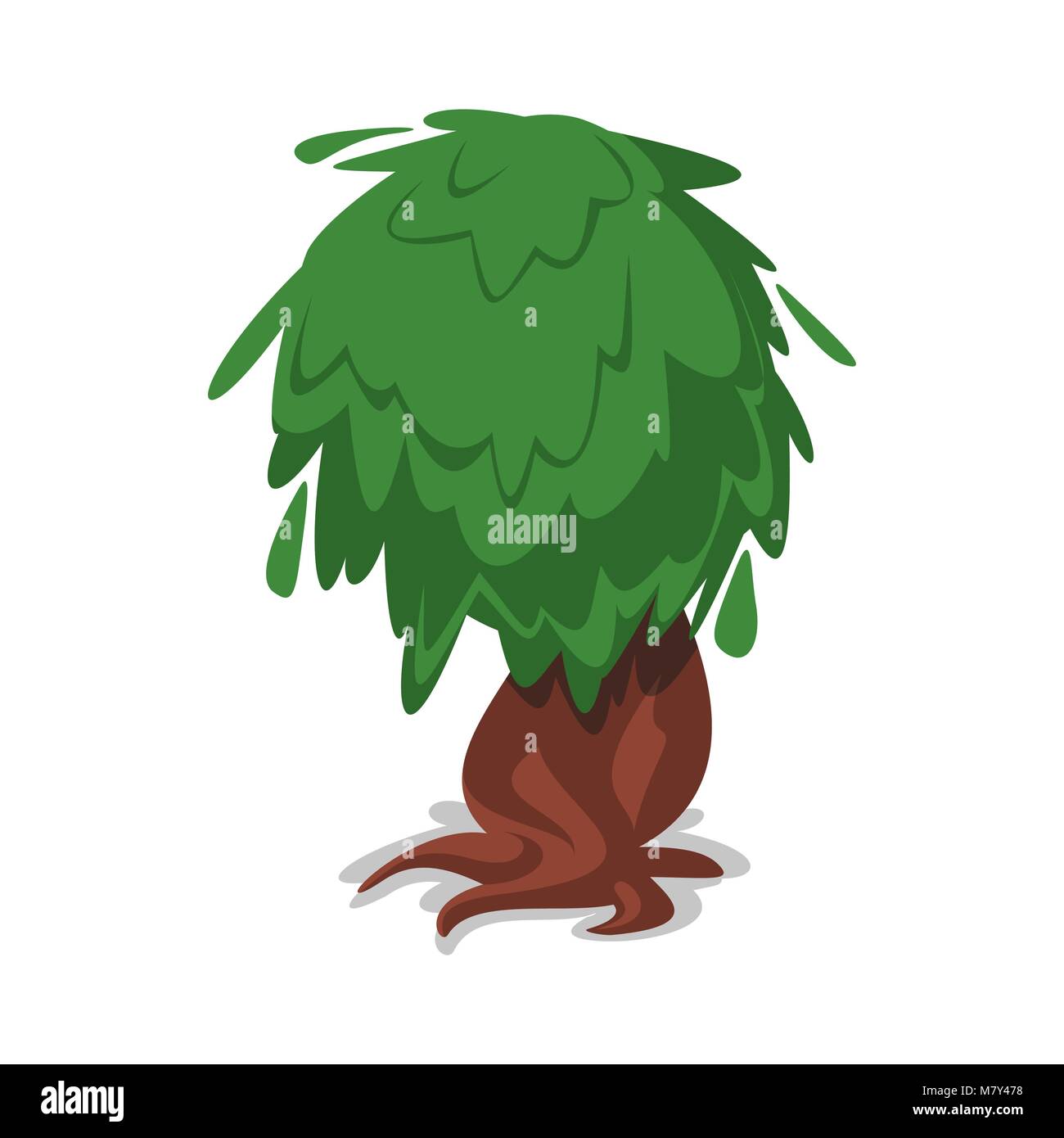 Green old oak vecor icon Stock Vector Image & Art - Alamy