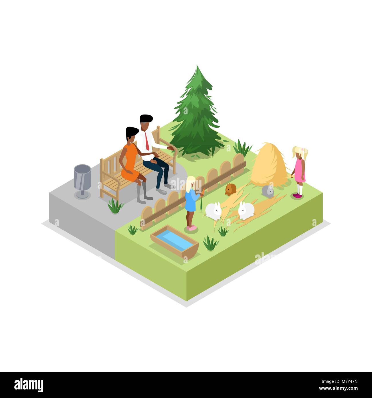 Cage with rabbits isometric 3D icon Stock Vector Image & Art - Alamy