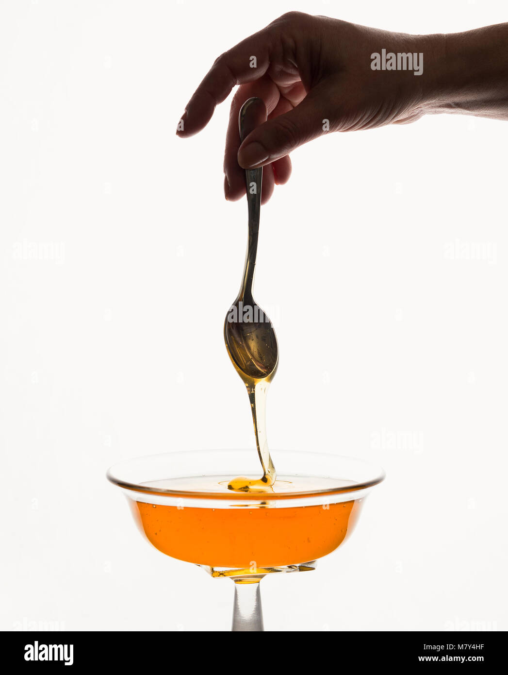 A spoonful of honey. Stock Photo