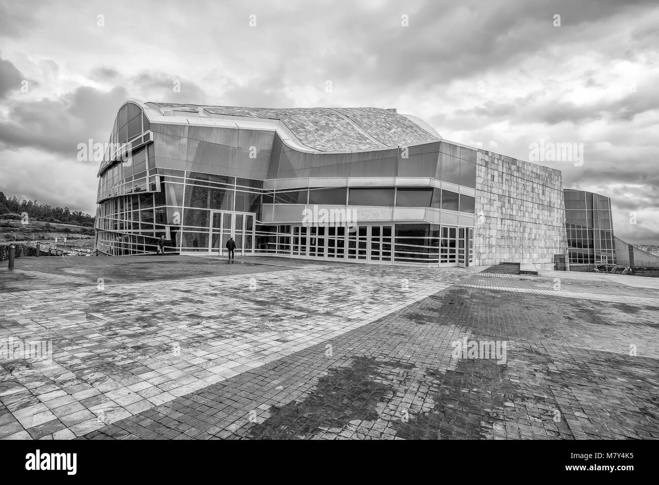 Contemporary architecture,Museum,City of Culture of Galicia, Cidade da cultura de Galicia, by Peter Eisenman, Santiago de Compostela,Galicia, Spain Stock Photo