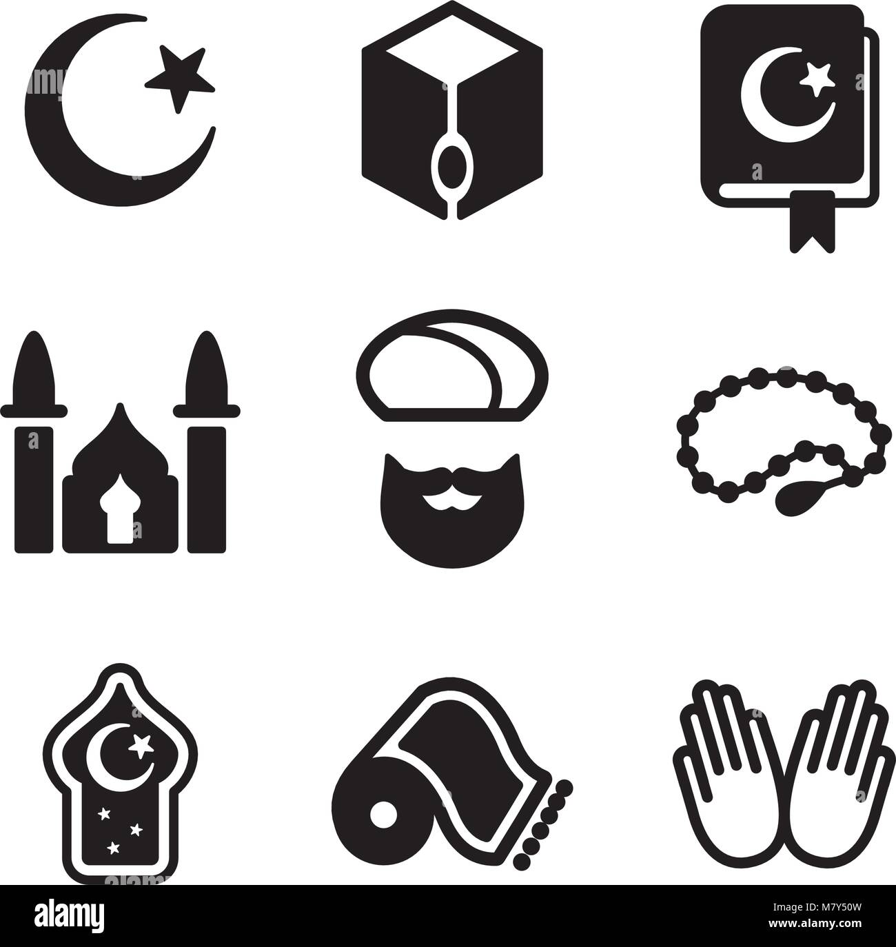 Islamic Prayer Stock Vector Images - Alamy