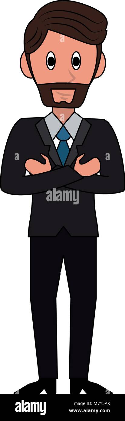 Businessman with suit cartoon vector illustration graphic design Stock ...